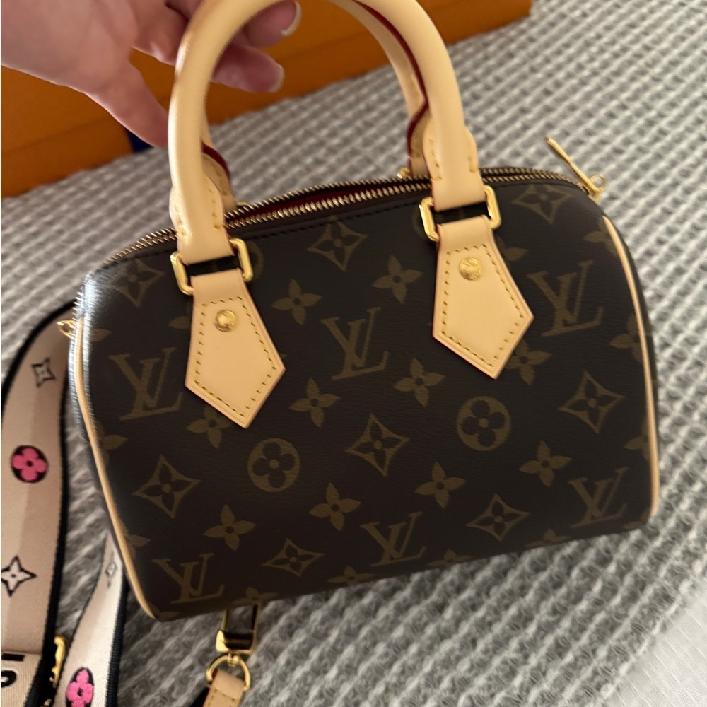 Louis Vuitton Mini Brown and Cream Monogram Bag